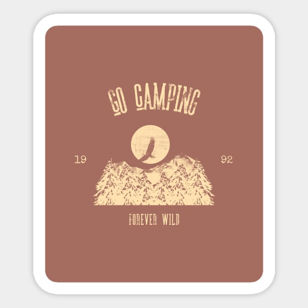 Go Camping Forever Wild Sticker by AladdinHub